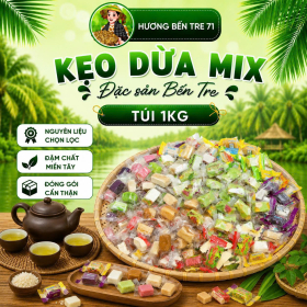 Kẹo Dừa Bến Tre Mix Nhiều Vị – Túi 500g