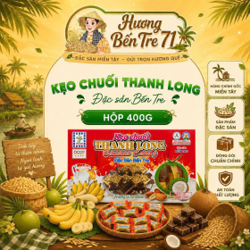 Kẹo Chuối Tươi Đậu Phộng Thanh Long – Hộp 400g
