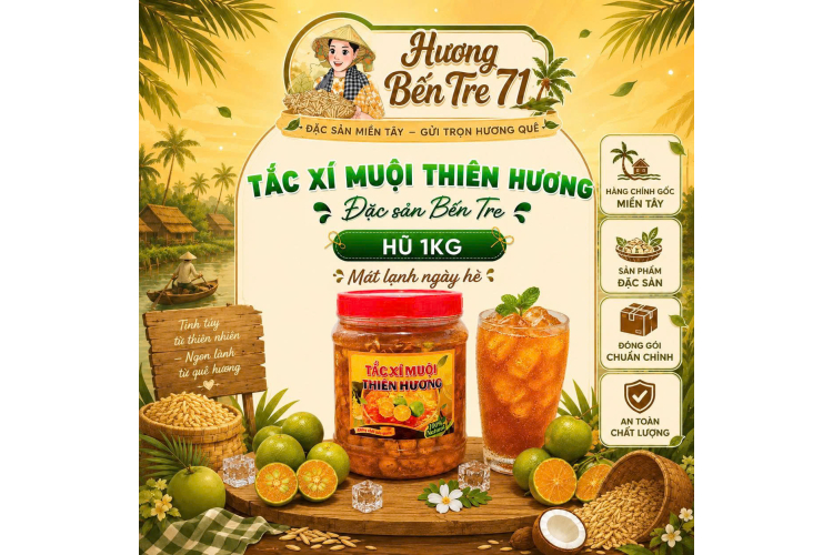 Tắc Xí Muội Đường Phèn – Hủ 1Kg