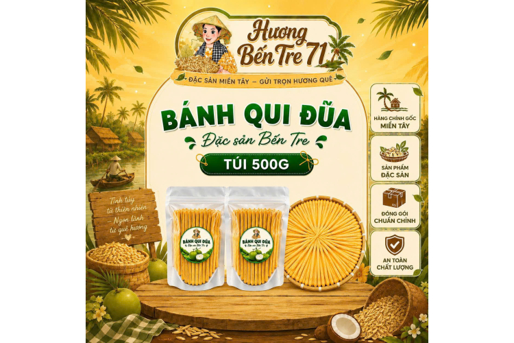 Bánh Qui Bơ Mặn Hình Đũa – Túi 400g