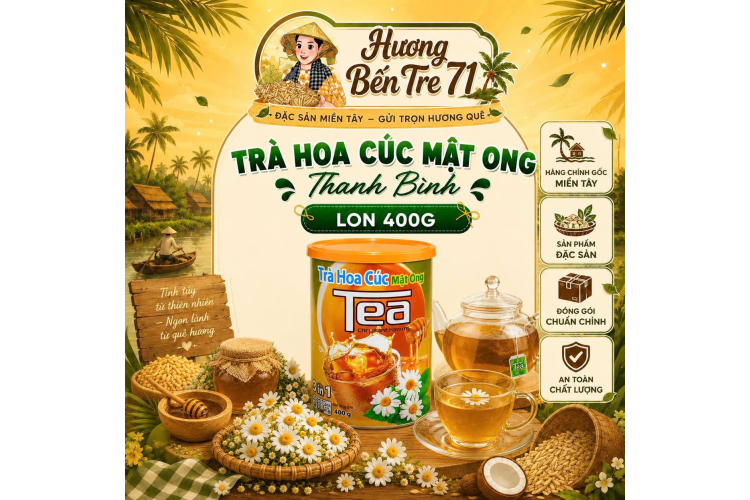 Trà hoa cúc mật ong Thanh Bình - Hủ nhôm 400g 